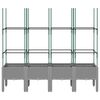 vidaXL Garden Planter with Trellis Light Grey 160x40x142.5 cm PP