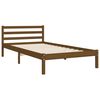 vidaXL Bed Frame without Mattress Honey Brown Single Solid Wood