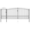 vidaXL Garden Fence Gate Woerden with Spear Top 5x1.95 m Black