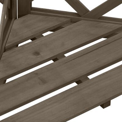vidaXL Corner Trellis Grey 50x50x145 cm Solid Fir Wood