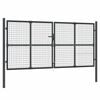 vidaXL Mesh Garden Gate Anthracite 300x125 cm Galvanised Steel