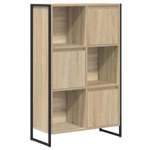 vidaXL Book Cabinet Sonoma 68 x 30 x 108.5 cm Engineered Wood