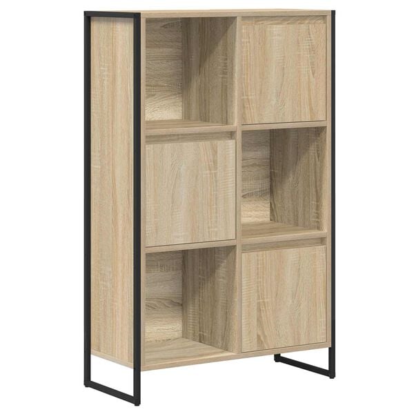 vidaXL Book Cabinet Sonoma 68 x 30 x 108.5 cm Engineered Wood