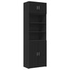 vidaXL Storage Cabinet Black 70x42.5x225 cm Engineered Wood