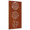 vidaXL Garden Wall Decoration 105x55 cm Corten Steel Leaf Design