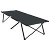 vidaXL Folding Camping Bed Manual Black 206 x 76 x 74 cm Oxford fabric