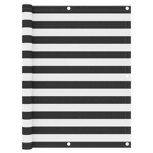 vidaXL Balcony Screen Anthracite and White 120x400 cm Oxford Fabric