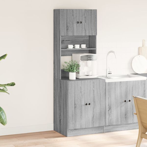 vidaXL Kitchen Cabinet Grey Sonoma 60x50x180 cm Engineered Wood