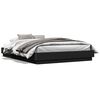 vidaXL Bed Frame with LED without Mattress Black 150x200 cm King Size