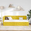 vidaXL Corner Bed Frame with Headboard Yellow 80 x 200 cm Velvet