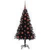 vidaXL Christmas Tree with 150 LEDs with Stand Black 120 cm PVC