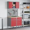 vidaXL Work Cabinet Set with Drawer with Shelf with Storage 5 pcs Red