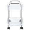 vidaXL Storage Trolley 2-Tier Transparent 37x28x43.5 cm Acrylic