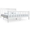 vidaXL Bed Frame without Mattress White Super King Solid Wood