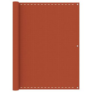 vidaXL Balcony Screen Orange 120x500 cm HDPE