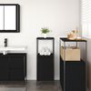 vidaXL Bathroom Cabinet with Shelves Black Oak 36x35x95 cm