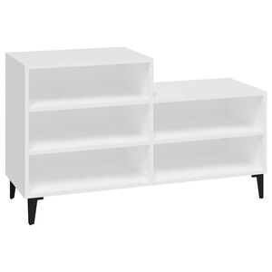 vidaXL Shoe Cabinet White 102x36x60 cm Engineered Wood