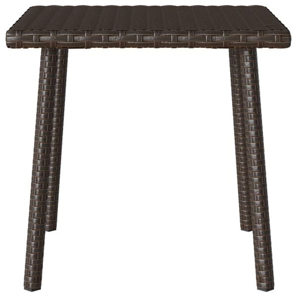 vidaXL Garden Coffee Table Rectangular Brown 40x40x37 cm Poly Rattan