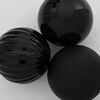 vidaXL Christmas Bauble Set 3 pcs Black Plastic