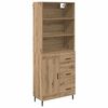 vidaXL Highboard with Drawer Artisan Oak 69.5 x 34 x 180 cm