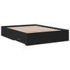 vidaXL Bed Frame with Drawers without Mattress Black 120x200 cm