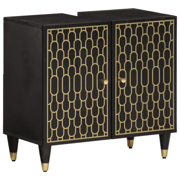 vidaXL 2 Piece Bathroom Furniture Set Solid Wood Mango