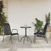 vidaXL 3 Piece Garden Dining Set Black Steel
