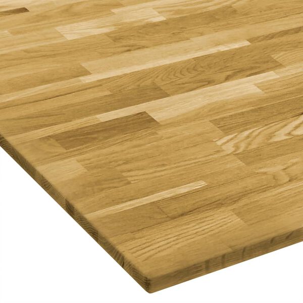 vidaXL Table Top Solid Oak Wood Square 23 mm 80x80 cm