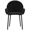 vidaXL Dining Chairs 2 pcs Black Velvet