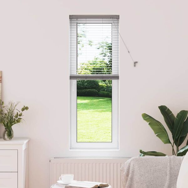 vidaXL Venetian Blinds Height Adjustable Silver 130 x 45 cm Aluminium