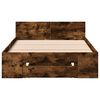 vidaXL Bed Frame with Drawer without Mattress Smoked Oak 75x190 cm Small Single
