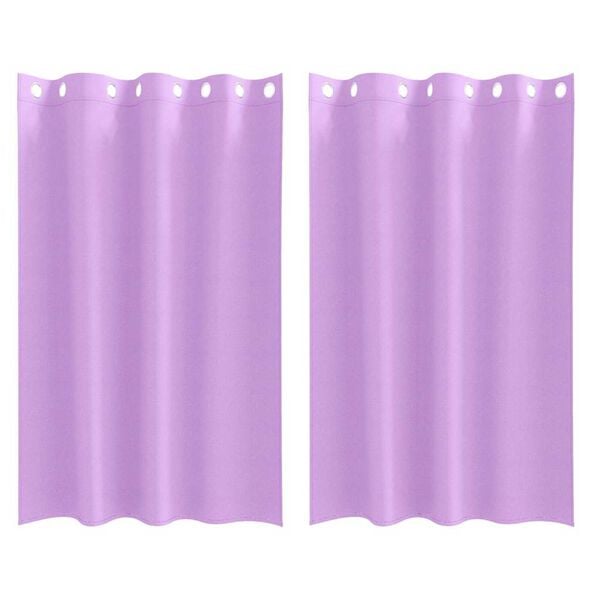 vidaXL Blackout Curtains with Rings 2 pcs Purple 175 x 140 cm