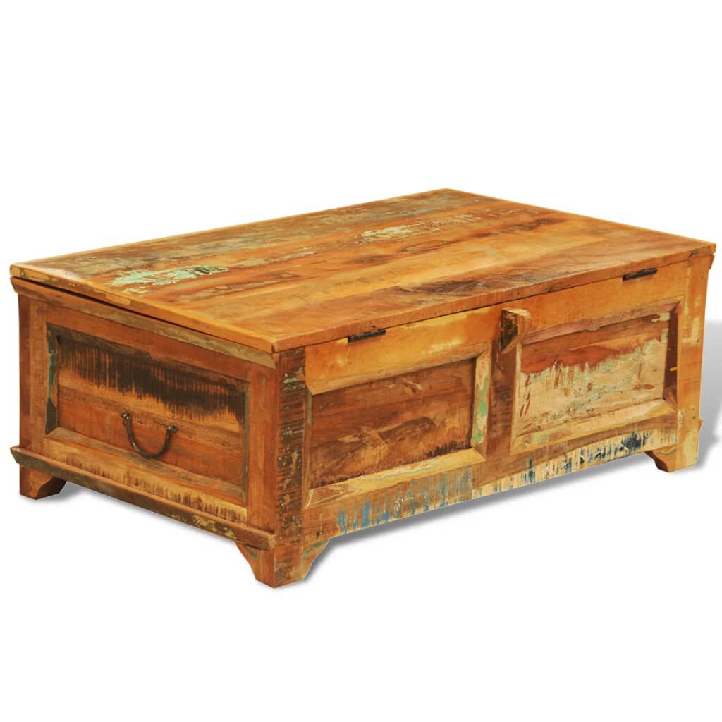 Antique coffee shop table with storage