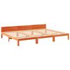 vidaXL Family Bed Frame No Mattress Wax Brown 240x200 cm Solid Wood Pine