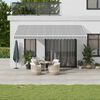 vidaXL Manual Retractable Awning Anthracite&White 500x350 cm