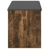 vidaXL Hall Bench with Cushion with Shelf Smoked Oak 83 x 38 x 45 cm