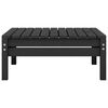 vidaXL 4 Piece Garden Lounge Set Black Solid Pinewood