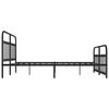 vidaXL Metal Bed Frame without Mattress with Footboard Black 180x200cm