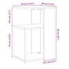 vidaXL Side Table Artisan Oak 36x30x56 cm Engineered Wood