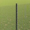 vidaXL Fence with Post Grey 1.6 x 25 m Steel and PVC