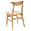 vidaXL Dining Chairs 2 pcs Natural 42 x 47.5 x 81 cm Solid Rubber Wood