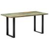 vidaXL Dining Table | Multicolour | Solid reclaimed wood, powder-coated steel