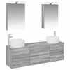 vidaXL Bathroom Furniture Set 5 pcs Grey Sonoma