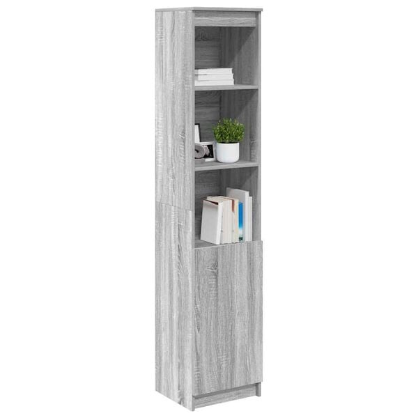 vidaXL Highboard Grey Sonoma 37.5x35x180 cm Engineered Wood