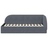 vidaXL Corner Bed Frame Dark Grey 100 cm x 200 cm Velvet
