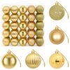 vidaXL Christmas Ball Set 75 pcs Gold 6 cm Polystyrene