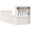 vidaXL Bookcase Bed without Mattress White 90x200 cm Solid Wood Pine