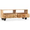 vidaXL TV Cabinet Solid Mango Wood 120x30x48 cm