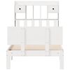 vidaXL Bookcase Bed without Mattress White 75x190cm Solid Wood Pine