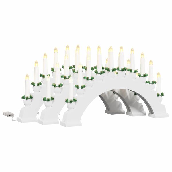 vidaXL Christmas Candle Arch with 10 LED Candles 3 pcs White